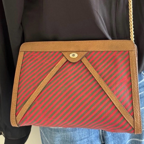 Gucci Red and Green Striped Bag - Picture 13 of 14